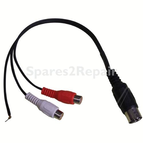 Phono Socket/din-plug Audio - 5 Pin Din Plug To 2x Phono Socket +ground Connection 0,2m