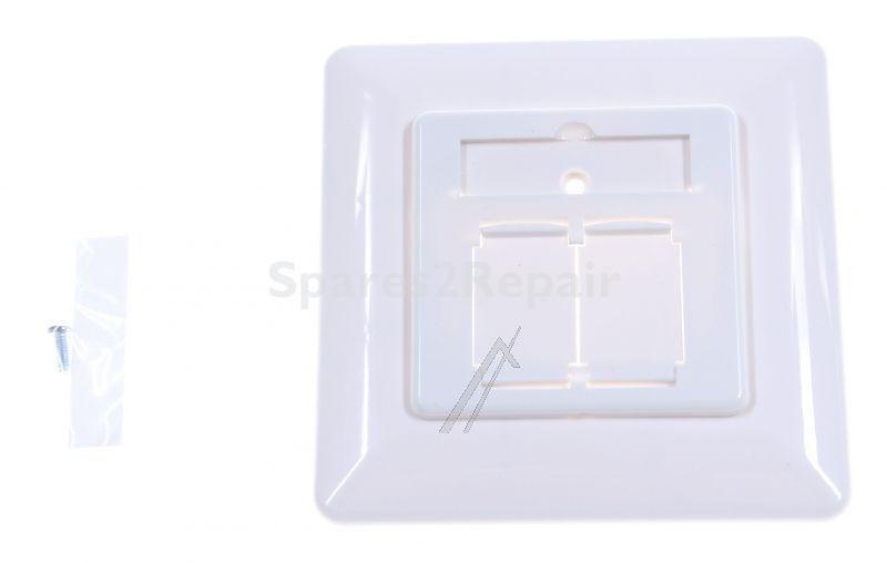 Com Cover Network Box - Abdeckrahmen Incl. Zentralstuck, Signal Weiss