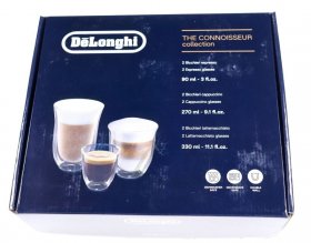 Cups - Dlsc302 5513284451 The Connoisseur Collection Set Of 2 Espresso 2 Cappuccino 2 Lattemacchiato Double Wall Glasses [Delonghi]