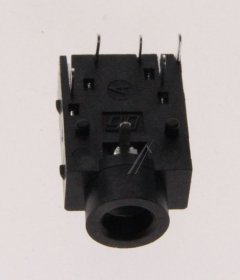 Samsung Headphone Jack - 3722-002846 Jack-phone:1-6 Ni Black Angle