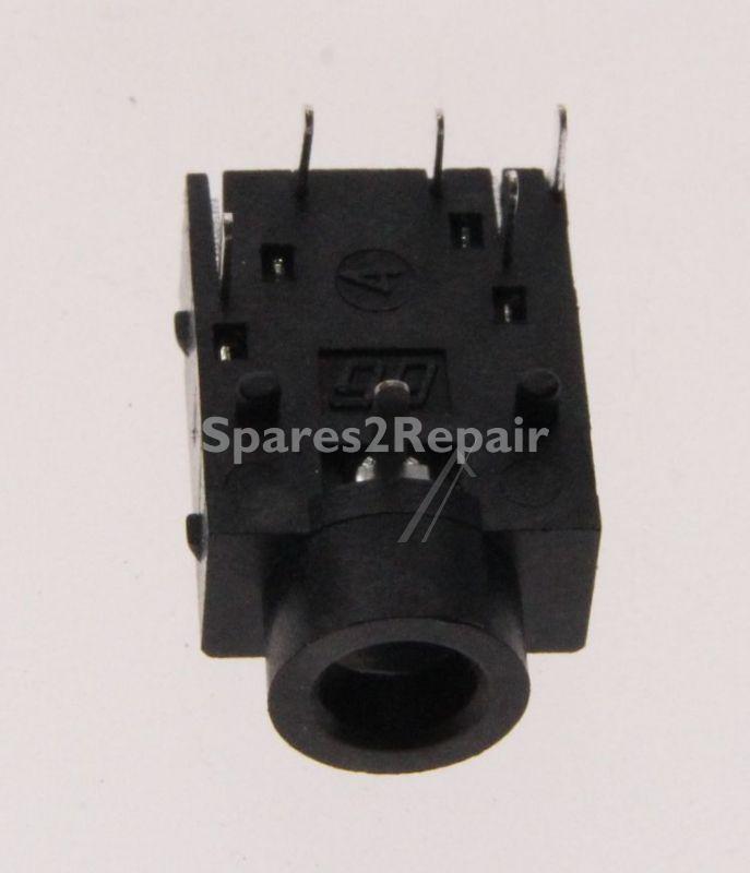 Samsung Headphone Jack - 3722-002846 Jack-phone:1-6 Ni Black Angle