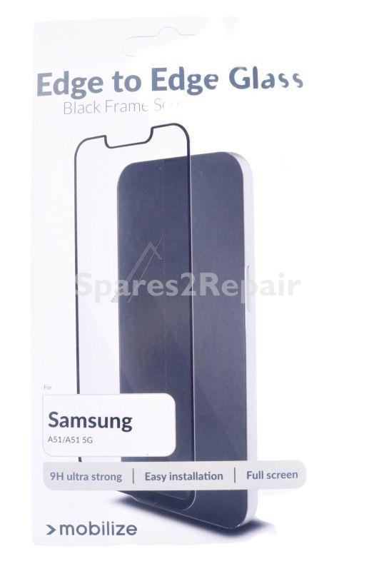 Mobilize Display Protective Film - 53758 Mobilize Glass Screen Protector - Black Frame - Samsung Galaxy A51-a51 5g