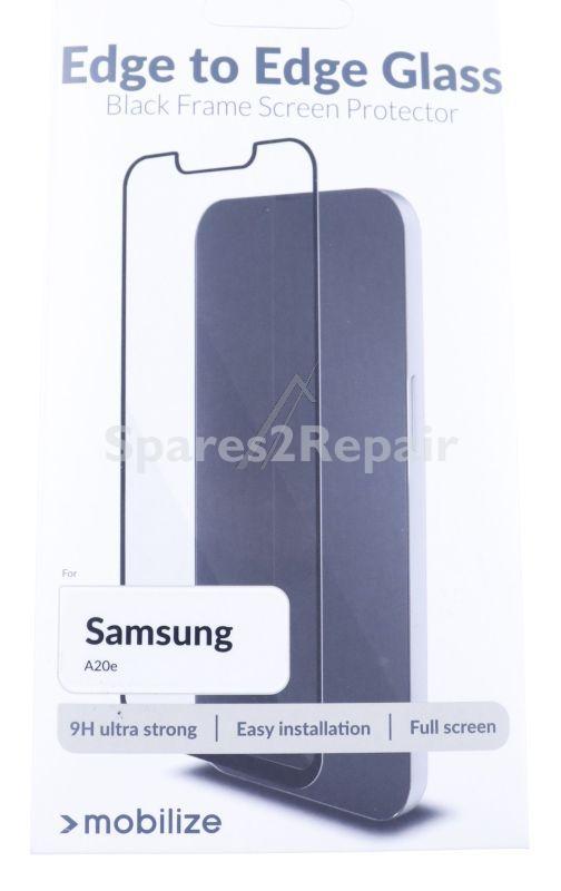 Mobilize Display Protective Film - 53310 Mobilize Glass Screen Protector - Black Frame - Samsung Galaxy A20e
