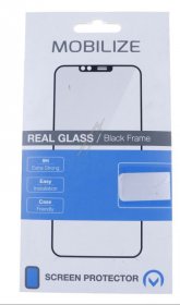 Mobilize Display Protective Film - 54756 Mobilize Glass Screen Protector - Black Frame - Oneplus Nord N100