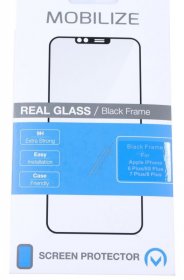 Mobilize Display Protective Film - 50313 Mobilize Glass Display Protection Film Black Frame Apple Iphone 6 Plus-6s Plus-7 Plus-8 Plus