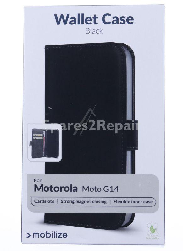 Mobilize Leather Bag Gsm - 29130 Mobilize Classic Gelly Wallet Book Case Motorola Moto G14 Black
