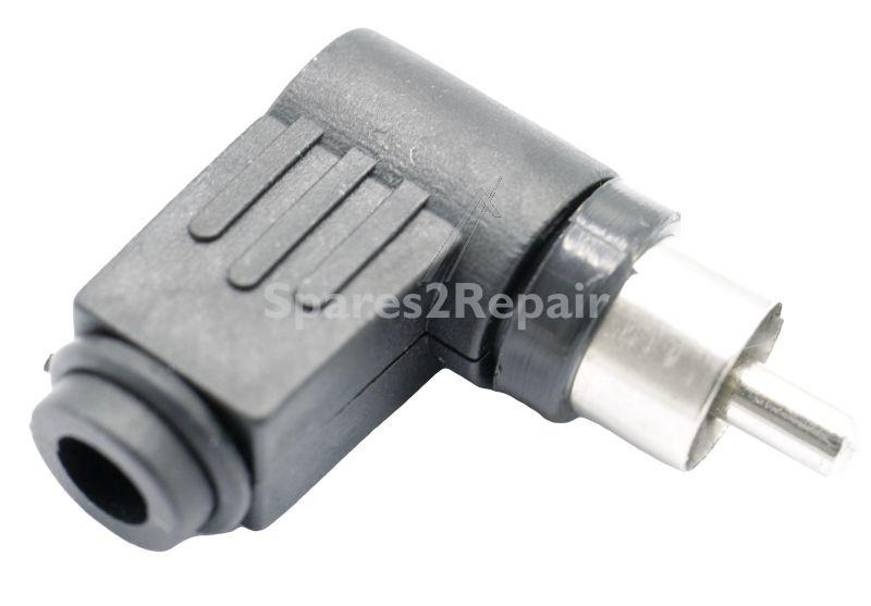 Com Cinch Angle Plug - Rca-plug Plastic - Angled - Black -