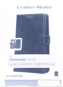 Mobilize Leather Bag Gsm - 29205 Mobilize Leather Wallet Samsung Galaxy S24 5g Black