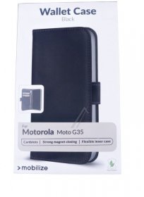 Mobilize Leather Bag Gsm - 80026 Mobilize Classic Gelly Wallet Book Case Motorola Moto G35 Black