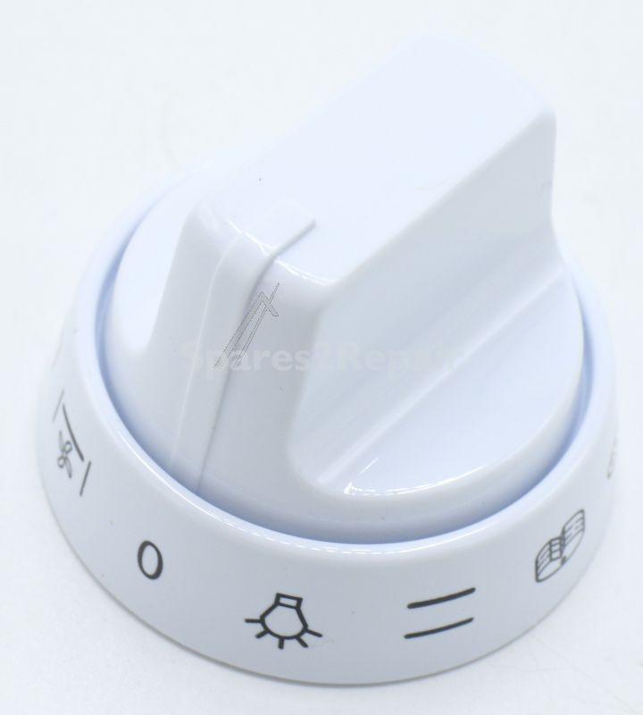 Control Knobs - C00345955 488000345955 Knob White Commutator [Whirlpool Indesit]