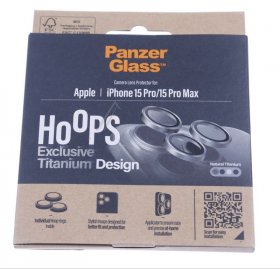 Panzerglass Display Protective Film - 1198 Panzerglass Hoops Camera Lens Protector Iphone 15 Pro | 15 Pro Max | Natural Titanium