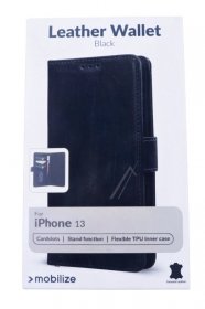 Mobilize Leather Bag Gsm - 28474 Mobilize Leather Case Apple Iphone 13 Black