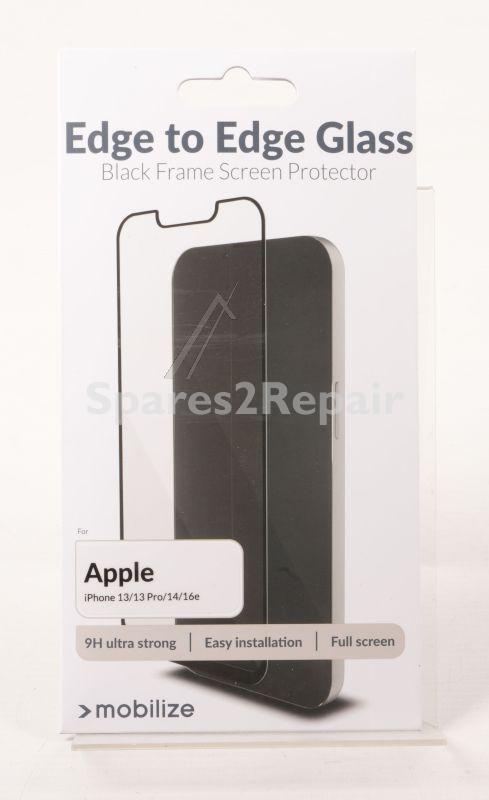Mobilize Display Protective Film - 58258 Mobilize Glass Screen Protector - Black Frame - Apple Iphone 13-13 Pro-14-16e