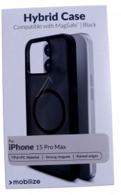 Mobilize Leather Bag Gsm - 28878 Mobilize Magsafe Compatible Hybrid Case Apple Iphone 15 Pro Max Black