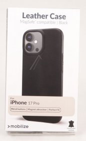 Mobilize Leather Bag Gsm - 81023 Mobilize Magsafe Compatible Premium Leather Case Apple Iphone 17 Pro Black