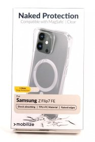 Mobilize Leather Bag Gsm - 81177 Mobilize Magsafe Compatible Naked Protection Case For Samsung Galaxy Z Flip7 Fe Clear