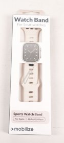 Mobilize Wristbands For Smartwatch - 81644 Mobilize Silicone Sport Watch Strap For Apple 42-44-45-49mm Starlight