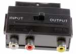 Compatible Scart Plug-phono Socket - Scart Adapter > 3 Rca With Input (audio) & Output (video)