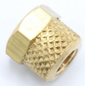 Connection Piece - 50267808009 Nut connector brass Nickel m7x [Electrolux Aeg]