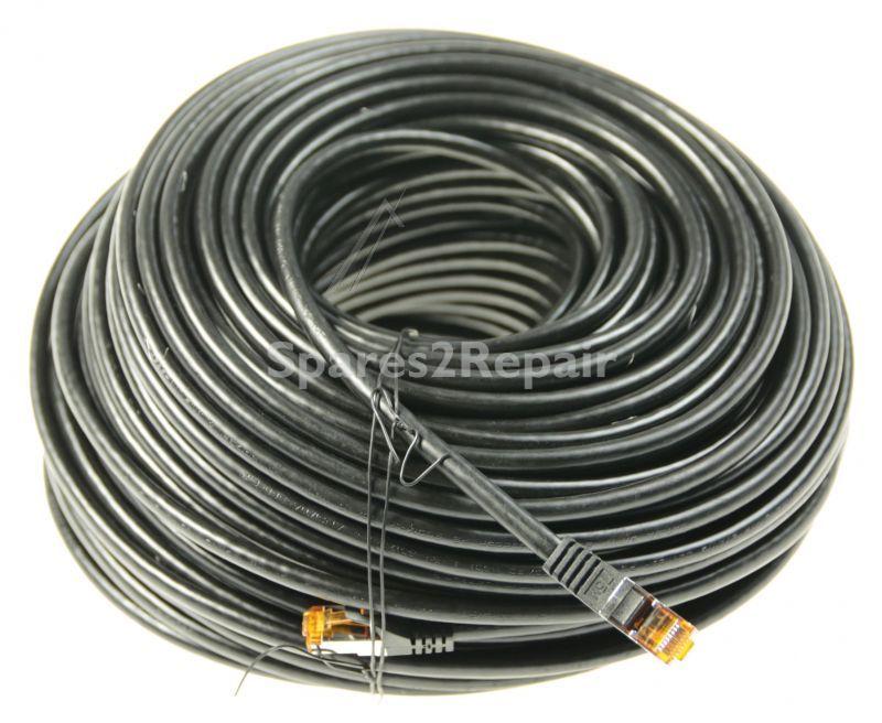 Cat6 Patch Cable - Outdoor-patchkabel Cat6a, Rj45, S-ftp, Schwarz, 75m