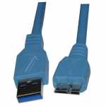 Compatible Type A Plug-micro Usb 3.0 - Cable Usb3 0-type-a Male-type-b Micro Male 3 0m Blue
