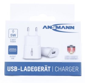 Ansmann Usb Power Supplies - Home Charger Hc105 1001-0112 Usb Charger-power Adapter + 1 Usb Connection 1a 5w