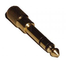 Compatible Jack adapter - 6 35mm Jack Plug-3 5mm Jack Socket Adaptor - Guilded