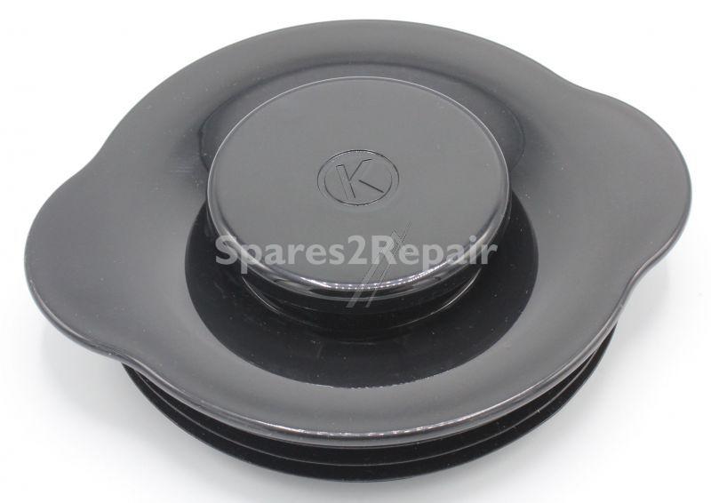 Mixing Bowl Lid - Kw715009 Mixer Flap Black Flap Seal+funnel Lid [Delonghi]