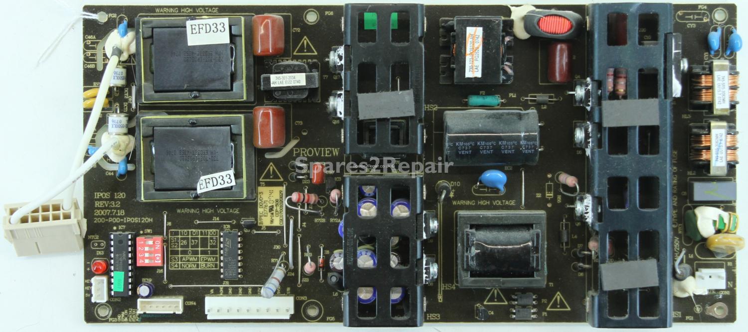 Acoustic Solutions CTVL26W3HD - PSU - IPOS 120 - REV:3.2 - 200-P00-IPOS120H