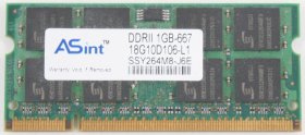 ASint 1Gb PC2-5300S DDR2-667 Laptop Memory