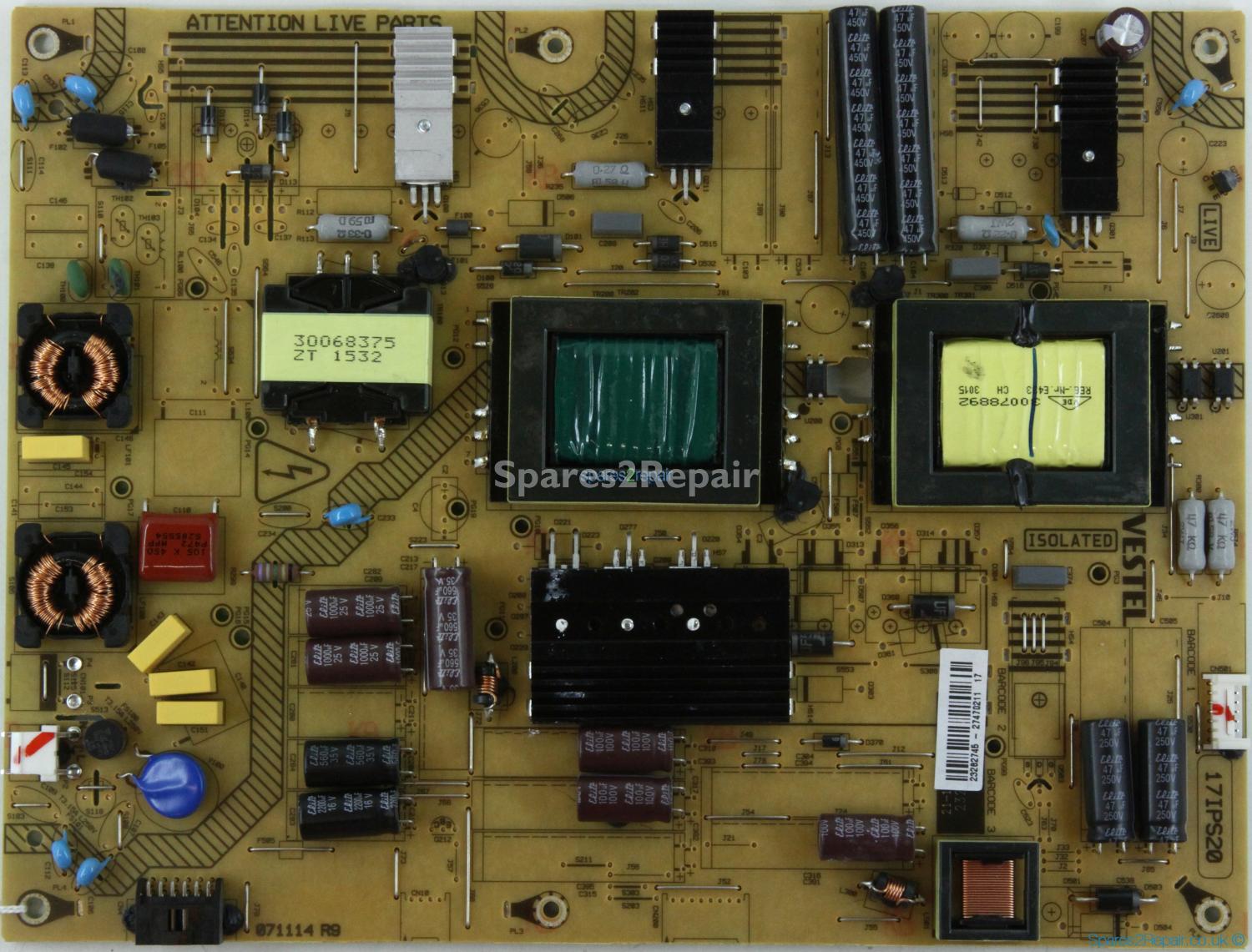 Hitachi 43HGT69U - PSU - 23282745 - 17IPS20 - 071114R9