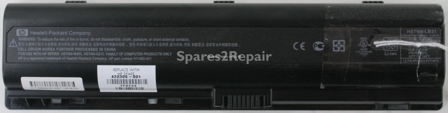 HP Compaq Presario V6000 - Battery - HSTNN-LB31 - 432306-001 - 43Wh - 10.8V - Li-ion