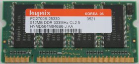 Hynix 512Mb PC-2700S DDR-333 Laptop Memory