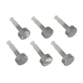 Universal Silver Stainless Steel Oven Clock Timer Knob Buttons (Pack of 6)