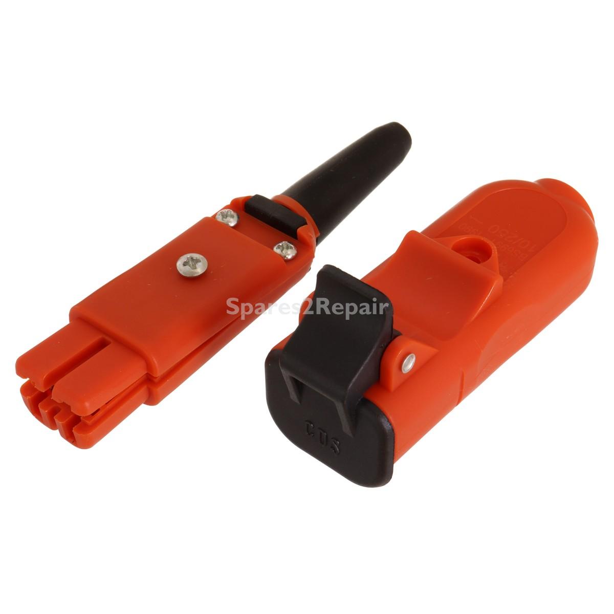 Compatible for Flymo 'FLY022' Multi-Model Fitting Garden Lawnmower Rewireable Mains Lead Connector Plug Cable