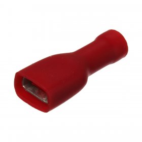 Universal Red Insulated Female Push-On Terminal (6.3mm, Pack of 100)