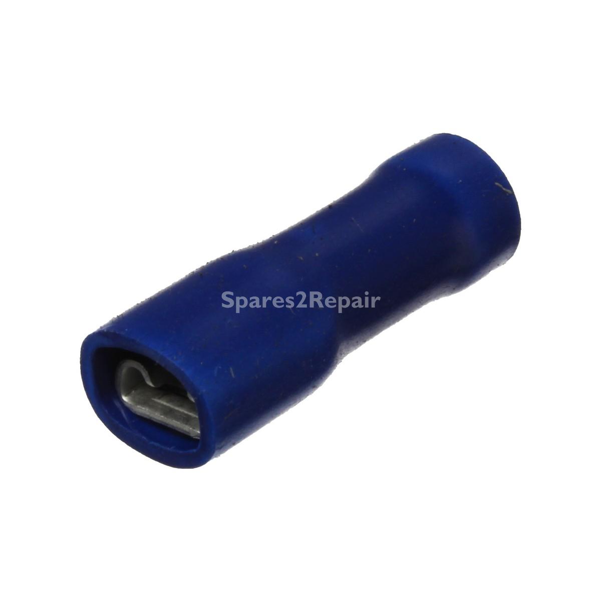 Universal Blue Insulated Female Push-On Terminal (4.8mm, Pack of 100)