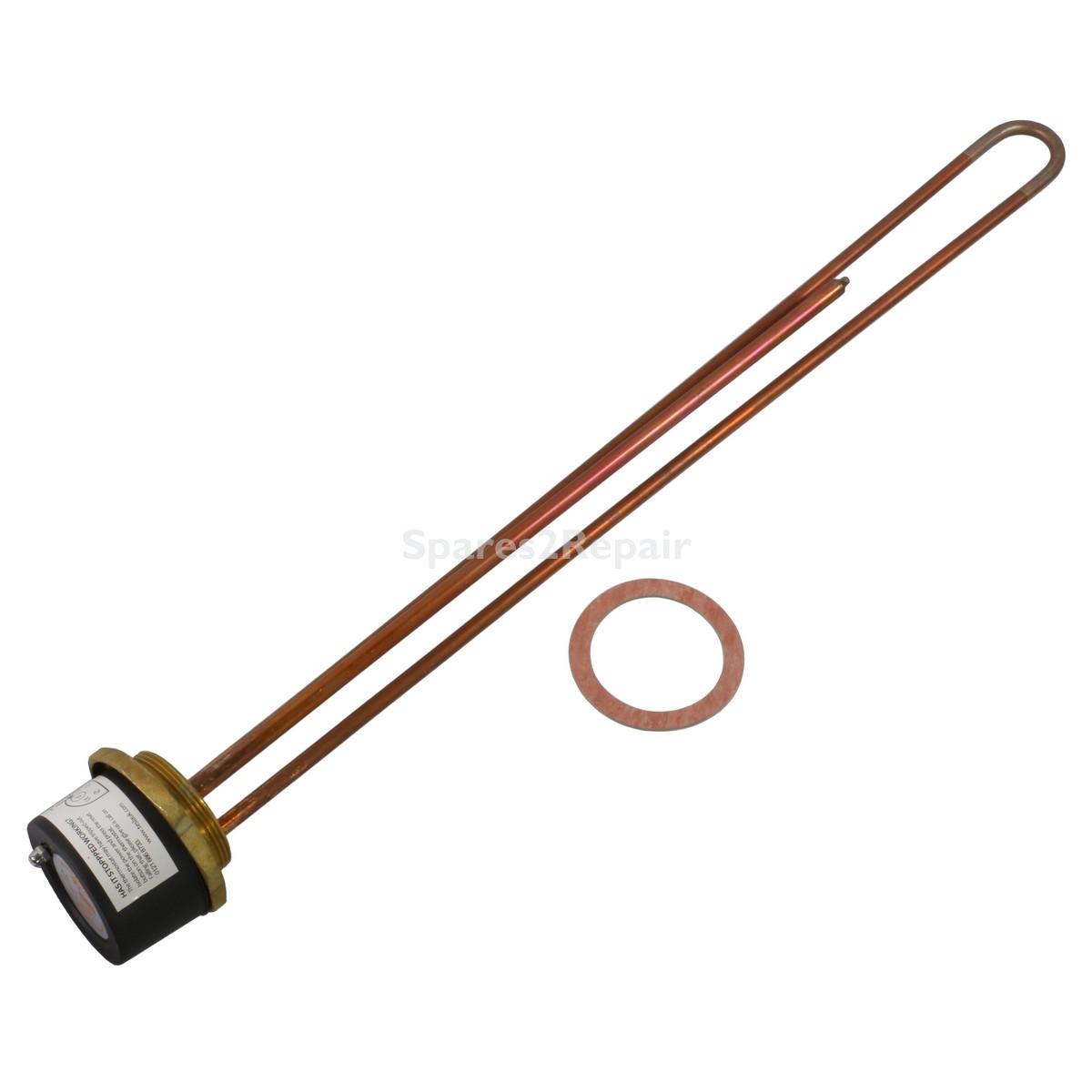 Universal BEAB Approved 27" Copper Immersion Element Supplied with 18" Resettable Thermostat (3000W)