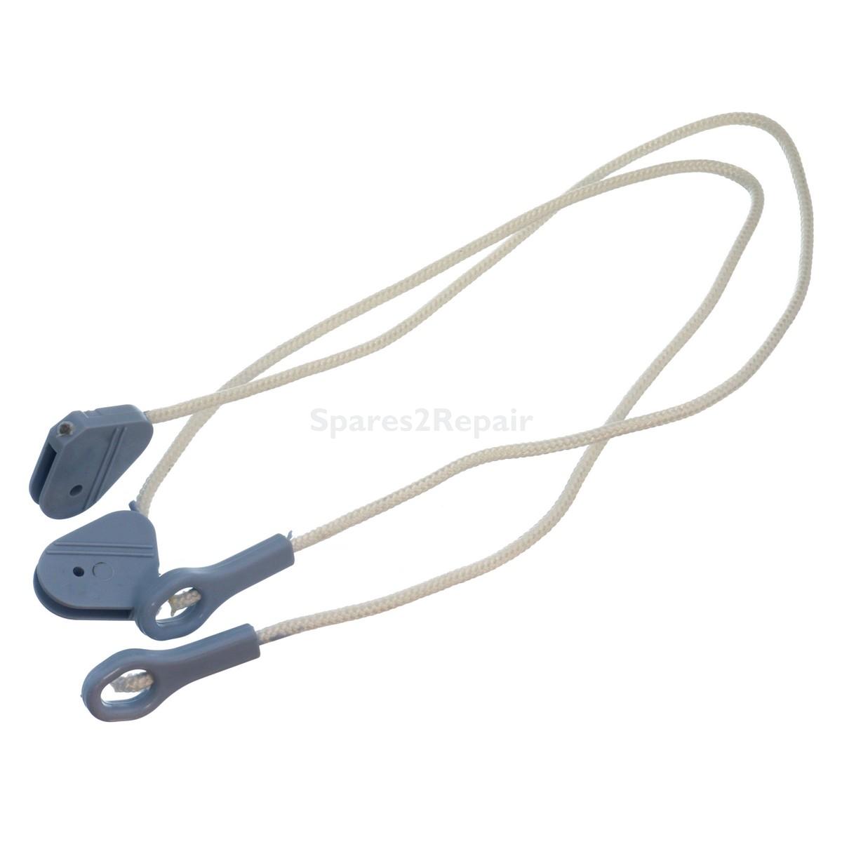 Compatible for Beko Produced Multi-Model Fitting 340mm Medium Thread Length Blue Ended Type Dishwasher Door Hinge Brake Ropes (Pack of 2)