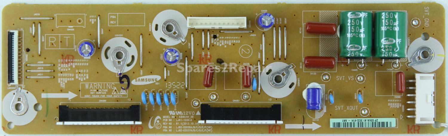 Samsung PE43H4500 - X-Buffer - LJ41-10361A R1.1 - LJ92-02036A A1 - 43HH/HV_XB