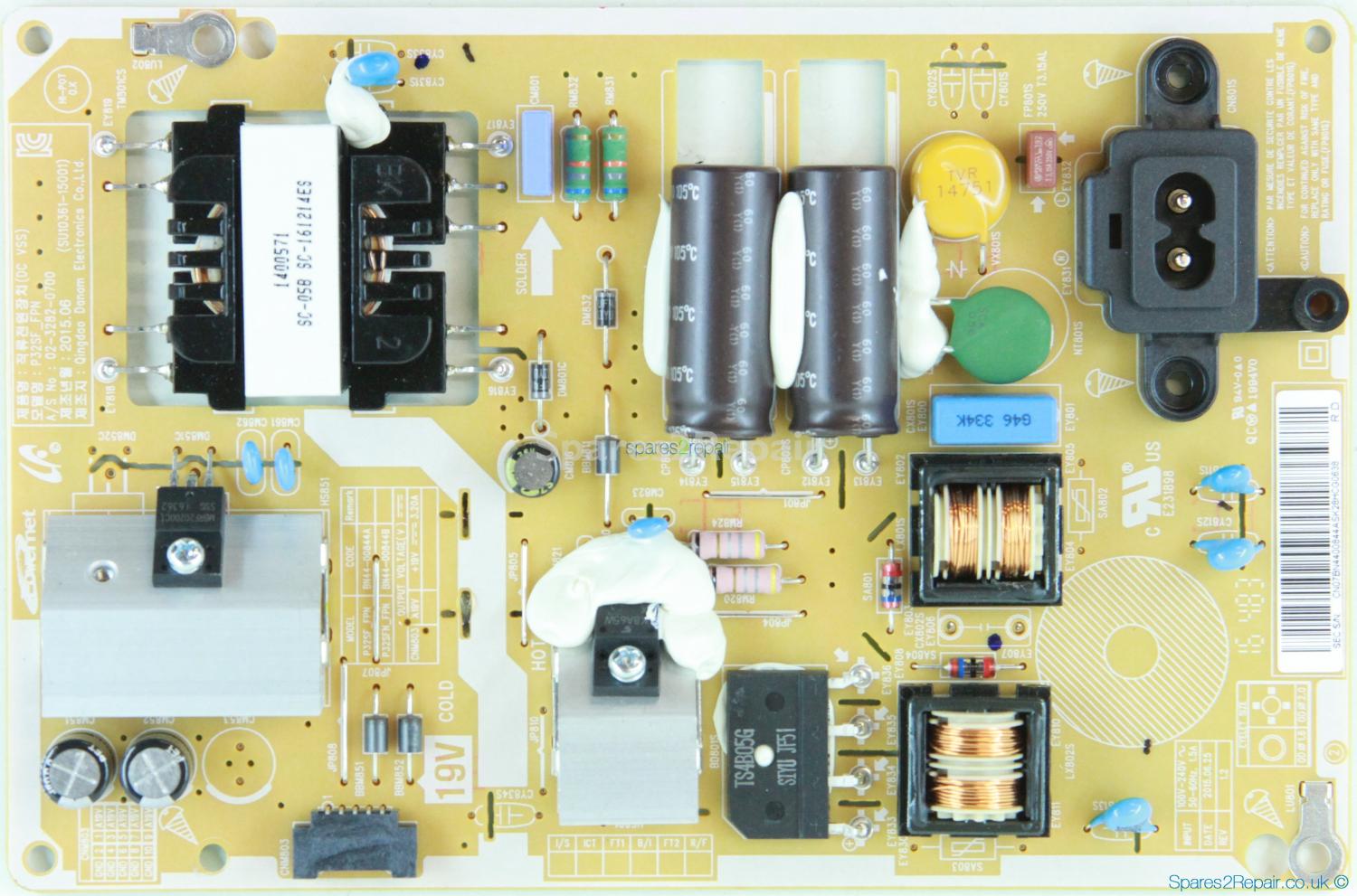 Samsung HG32EE460SK - Power Supply - BN44-00844A - REV 1.2 - SU10361-15001 - 02-3282-0700 - P32SF_FPN