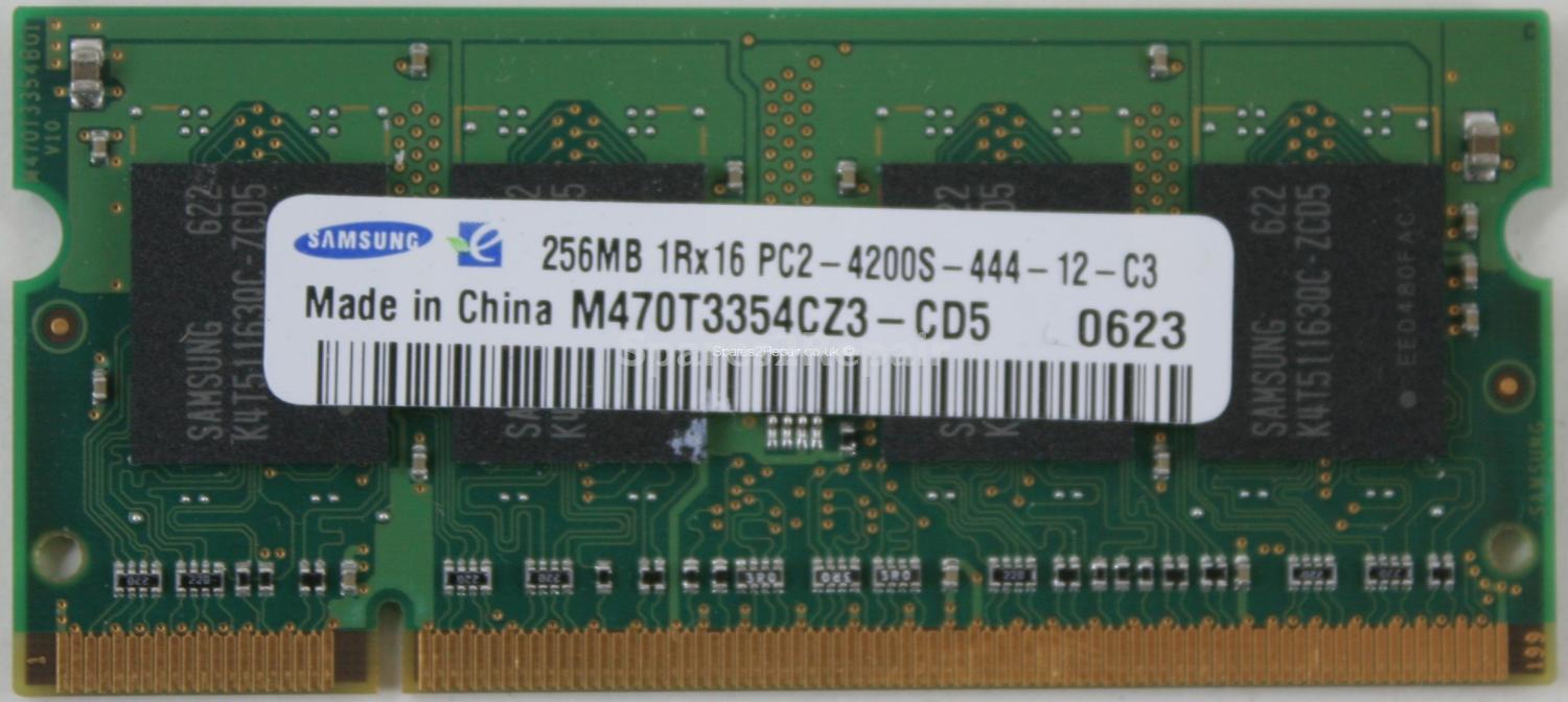 Samsung 256Mb PC2-4200S DDR2-553 Laptop Memory