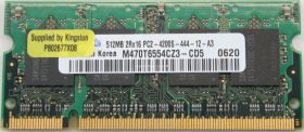 Samsung 512Mb PC2-4200S DDR2-553 Laptop Memory - M470T6554CZ3-CD5
