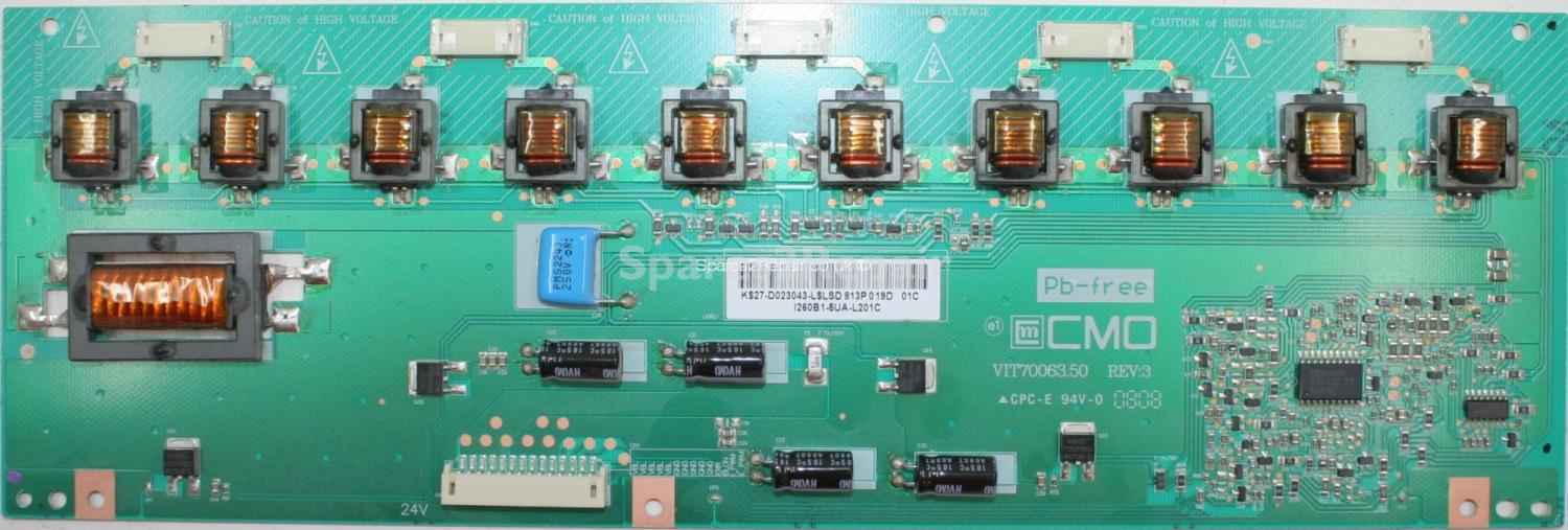 Toshiba 26AV505DB - Inverter - VIT70063.50 REV.3 - 27-D023043 - I260B1-5UA-L201C