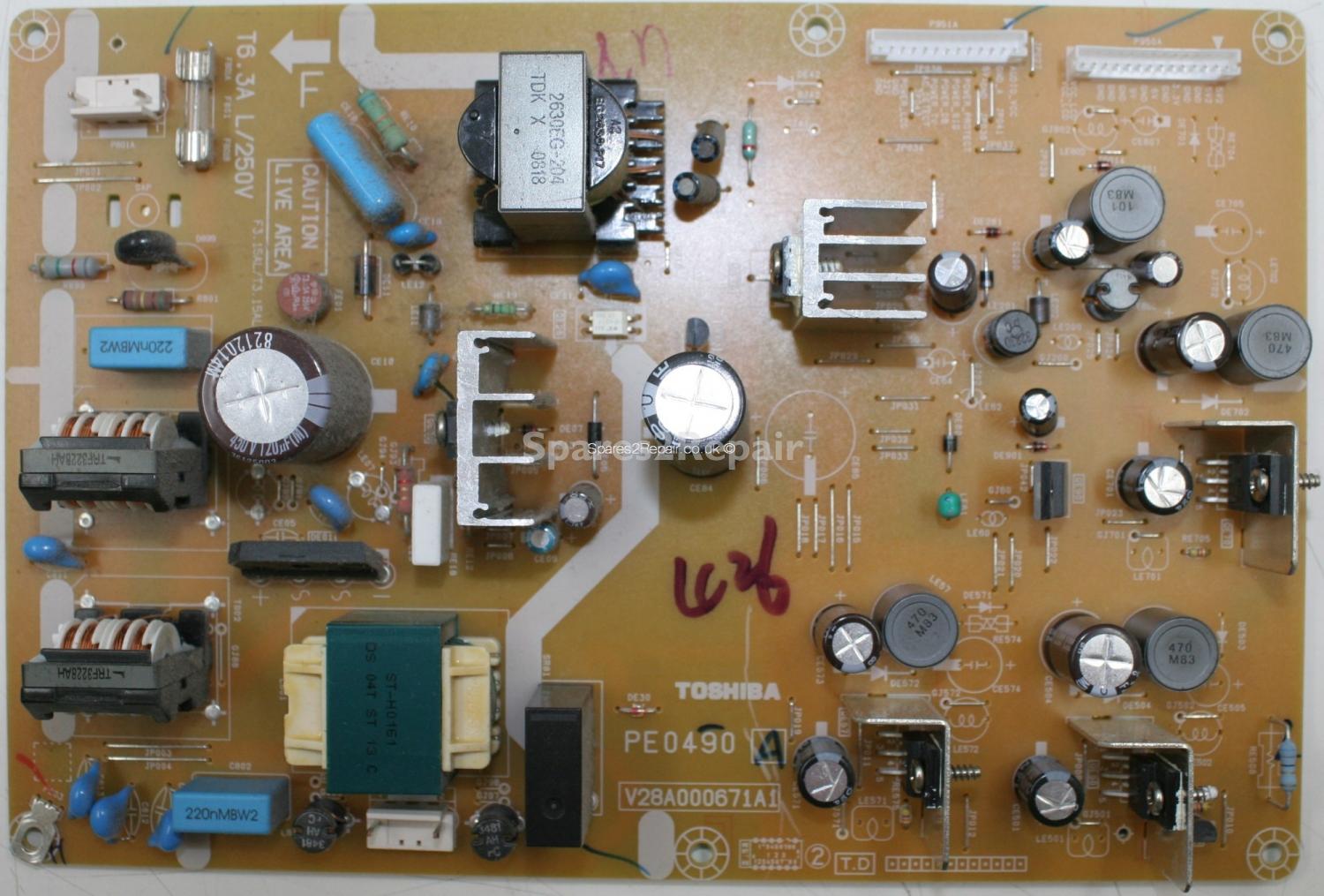 Toshiba 37AV505D - PSU - PE0490 A - V28A000671A1