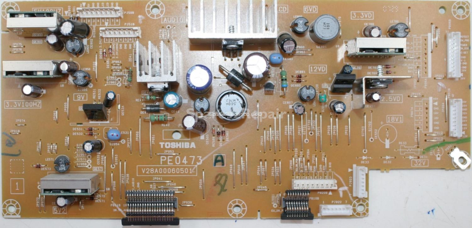 Toshiba 46XF355D - Sub PSU - PE0473 A - V28A00060501