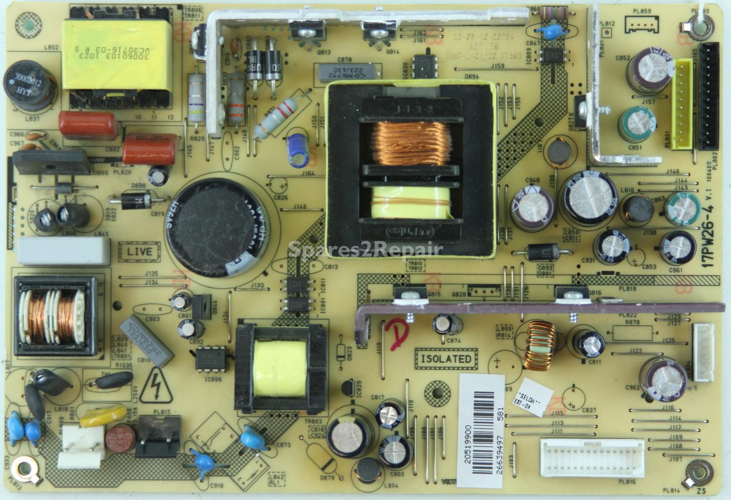 Toshiba 40BV700B - PSU - 17PW26-4 - V.1 - 100409 - 20519900