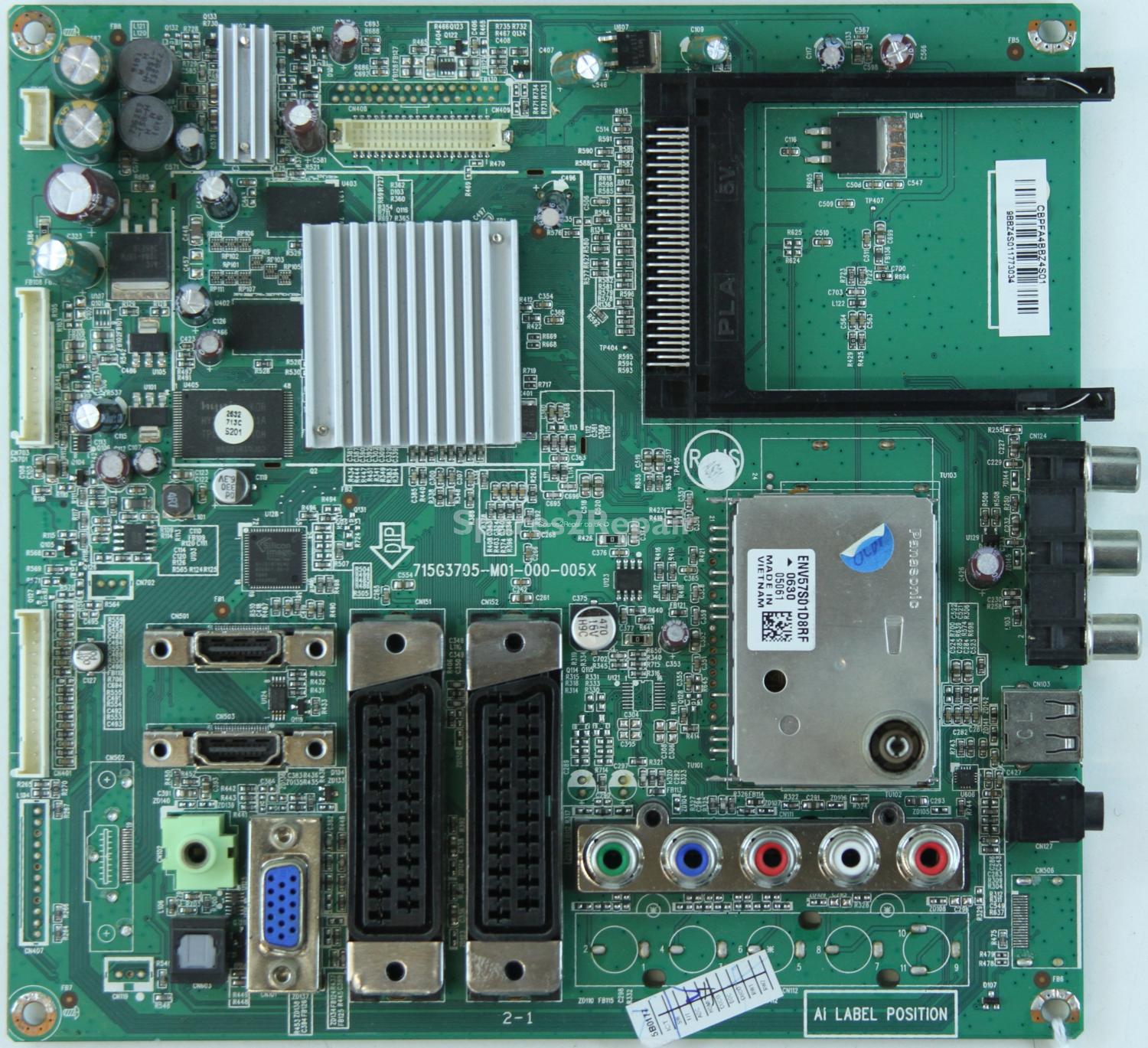 Toshiba 32AV713B1 - Main AV - 715G3705-M01-000-005X - CBPFA4BBZ4S01
