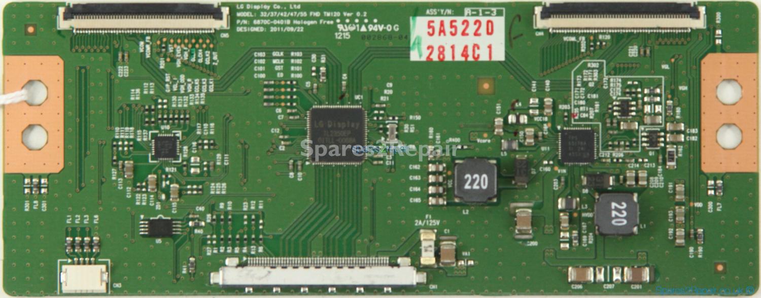 Toshiba 32BL702B - T-Con - 6871L-2814C - 6870C-0401B - 32/37/42/47/55 FHD TM120 Ver 0.2