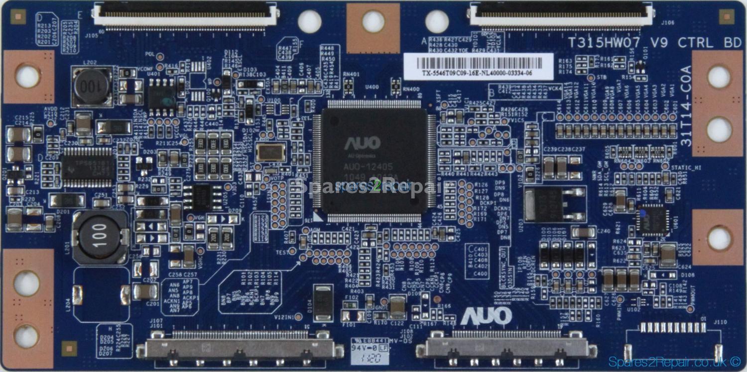 Toshiba 46SL863 - T-Con - 55.46T09.C09 - 31T14-C0A - T315HW07 V9 CTRL BD